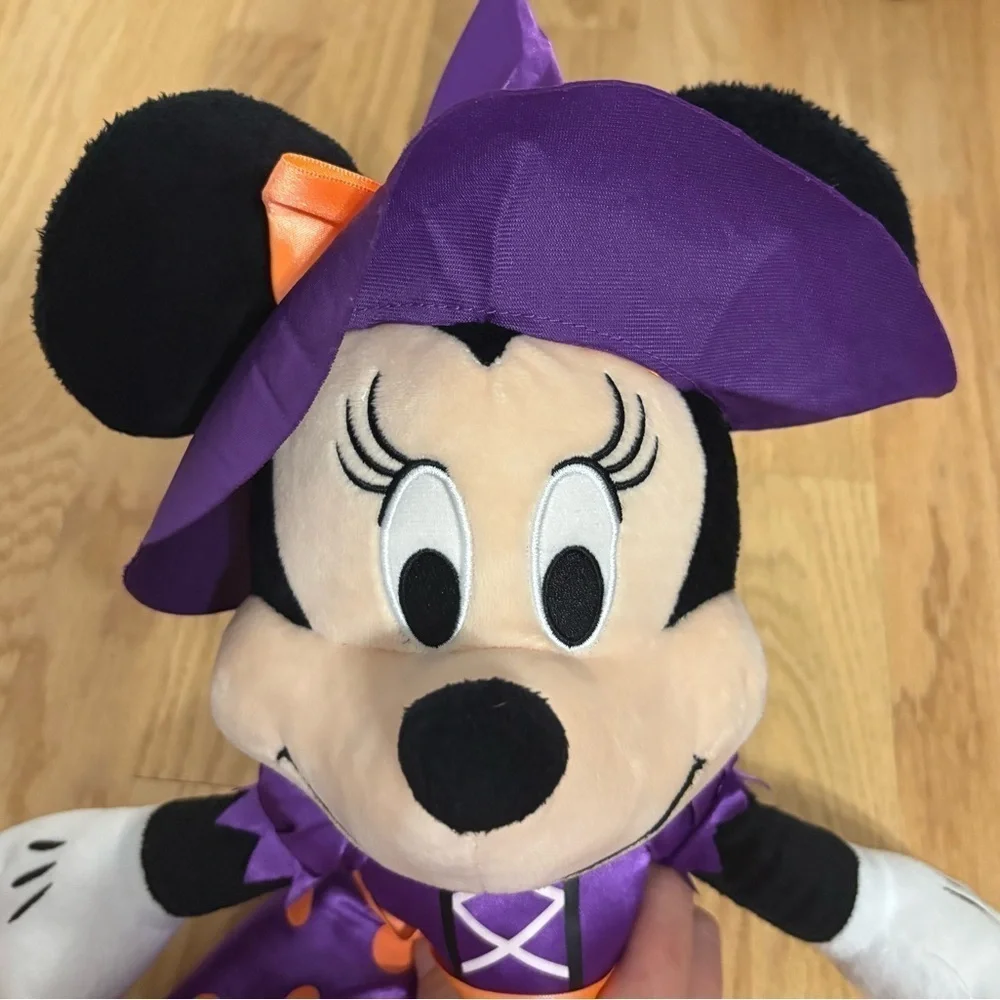 Disney Minnie Mouse 21” Wicked Witch Purple Orange Halloween Plush Stuffed